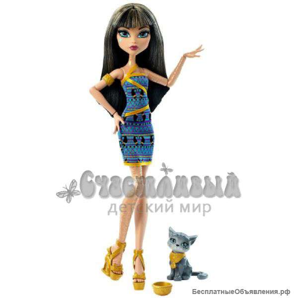 ОРИГИНАЛ. Кукла из серии Школа монстров (Monster High) - Клео де Нил - Монстры с питомцами