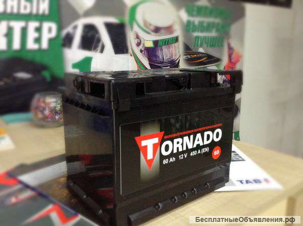 Аккумулятор 6ст-60 Ah "Торнадо"
