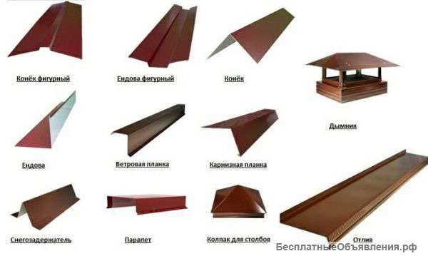 Ендова 2000х200мм цветная с полимерным покрытием