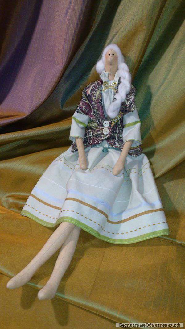 Текстильная интерьерная кукла Тильда