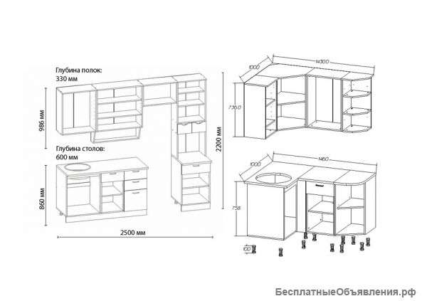 Кухня угловая Венеция-4 глянец