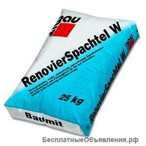 Шпаклевка Baumit RenovierSpachtel White 0,3 mm Для шпаклевания всех видов штукатурок (кроме гипсовых