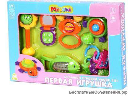 Mioshi Большой игровой набор 6 в 1 "Первая игрушка"
