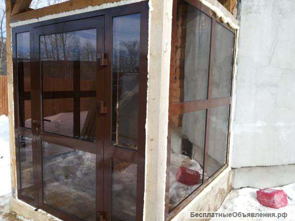 Алюминиевые окна на балконы. Двери. Офисные перегородки.