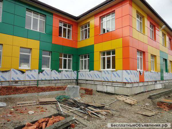 Вентилируемые фасады из керамического гранита и композитной панели