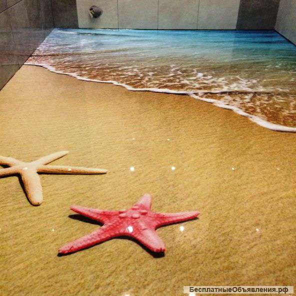 Полимерные полы с 3D эффектом. ФОТО пол. 3d полы