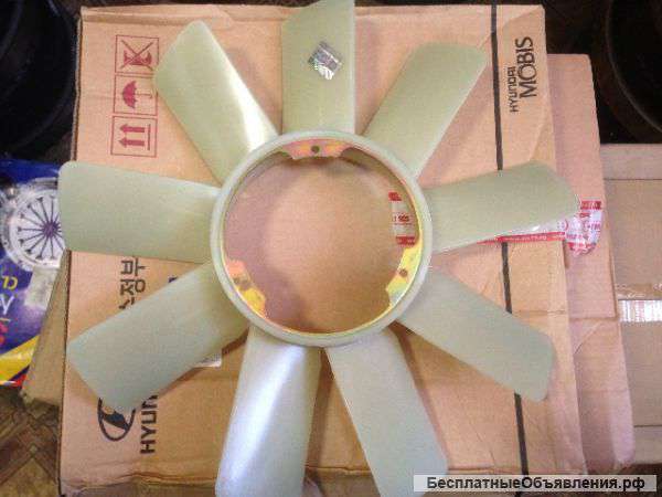 Крыльчатка вентилятора hyundai HD 78 County  D4DD