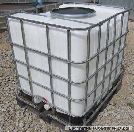 Пластиковый еврокуб 1,2 м3 в обрешетке