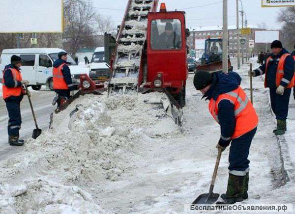 Разнорабочие уборка снега