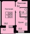 1-комн. квартира с лоджией в новостройке
