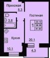 1-комнатная квартира с лоджией в новостройке