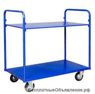 Тележка двухярусная без бортиков, г/п 200 кг