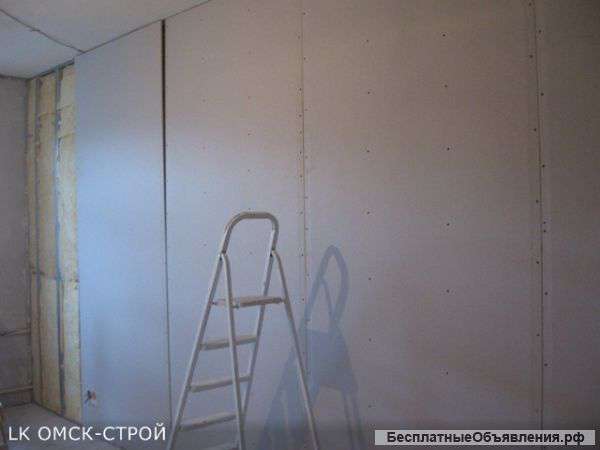 Обшивка стен ГКЛ, МДФ, ПВХ панелями