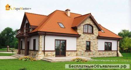 Строительство дома и бань.