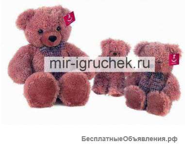 Мягкая игрушка "Aurora" (Аврора) Медведь 30см с бантиком (3+)
