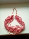 Бусы розовый коралл