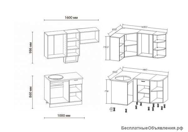 Кухня Сакура-1 угловая