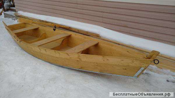 Лодка деревянная цвет "Дуб"