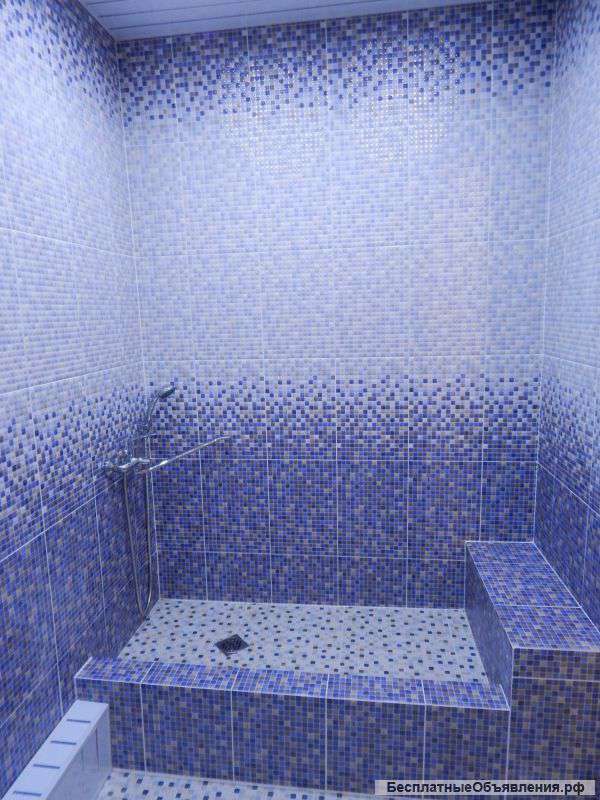 Облицовка кафелем.ремонт ванной комнаты
