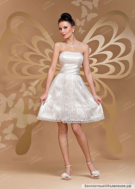 Винтажное короткое новое свадебное платье To be bride