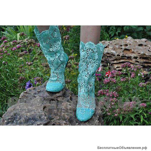 Кружевные и тканевые сапожки