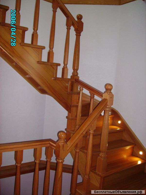 Лестницы из массива дерева (дуб,бук,ясень)