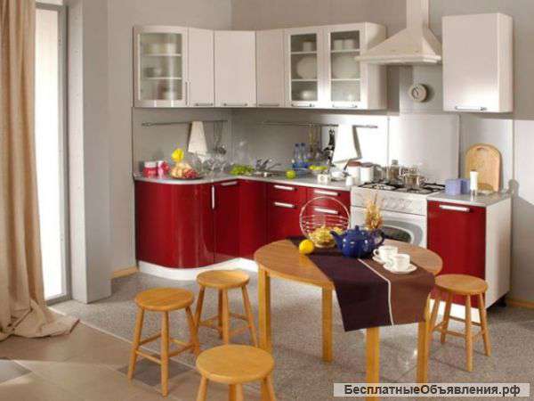 Гарнитур Трапеза 1230х2100 с гнутым фасадом