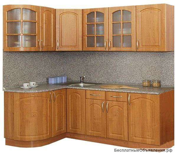 Кухонный гарнитур Трапеза 1230х1785 мм гнутый фасад