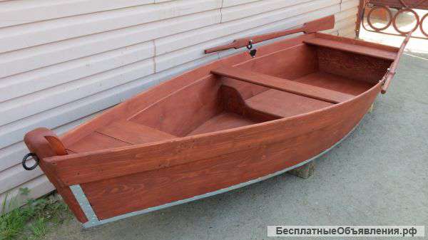 Лодка деревянная цв. "Махагон"