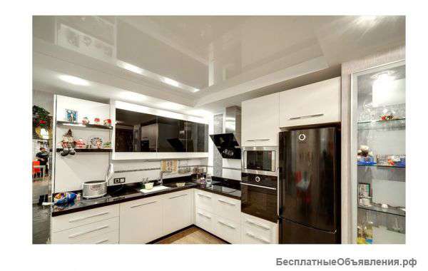 Экологичные бесшовные натяжные потолки