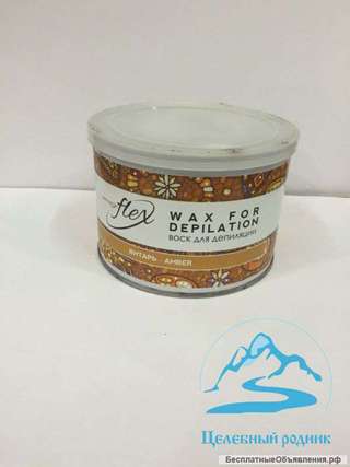 Воск для депиляции в банках 400г «Янтарь» WHITE LINE