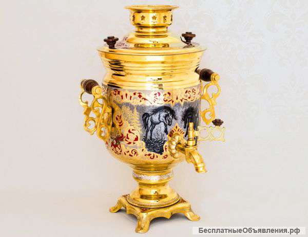 Златоустовский самовар «Кони»