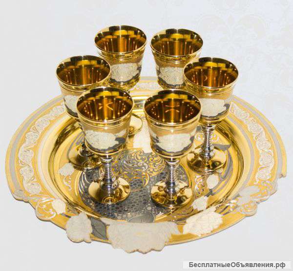 Набор стопок с блюдом «Лотос»