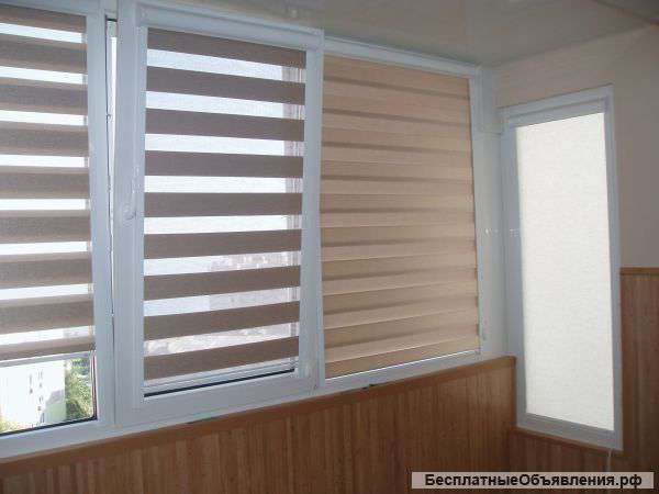 Рулонные шоры зебра