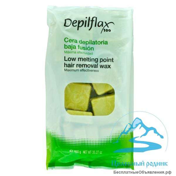 Воск в брикетах «Депилфлакс» 1кг- Аргана