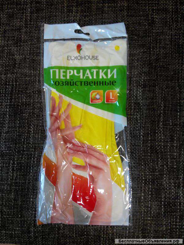 Перчатки хозяйственные в упаковке