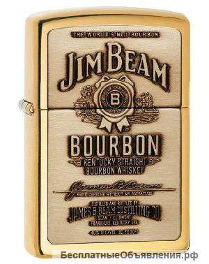 Зажигалка Zippo 254BJB 929 Jim Beam Brass Emblem