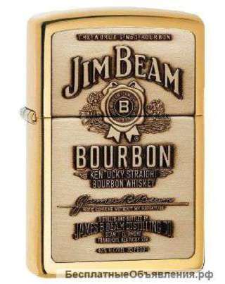 Зажигалка Zippo 254BJB 929 Jim Beam Brass Emblem