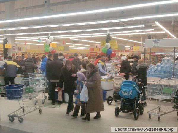 Прикассовая зона супермаркета аренда от 15 до 350 кв.м г. Раменское