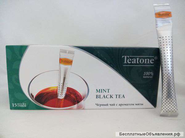 Чай черный чай с ароматом мяты в стиках