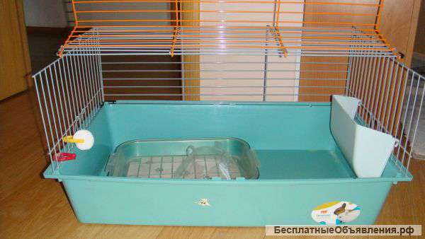 Большую клетку для кролика + лоток для туалета, ошейник при болезни