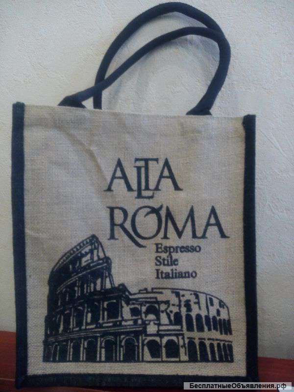 Джутовая сумка с логотипом Alta Roma