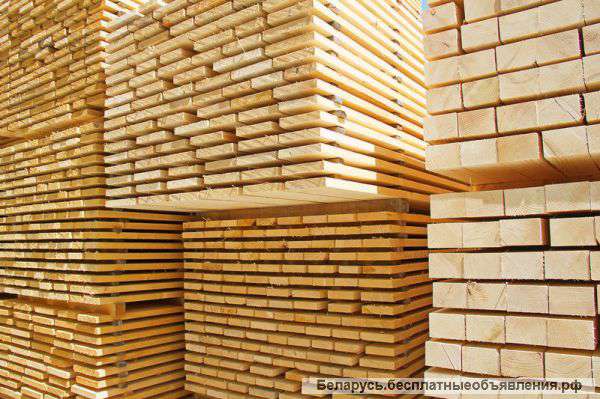 Брус 150х200, 150х250, 100х200, 200х200, 150х150. От 150 бел. руб/куб. м. Доставка по Беларуси.