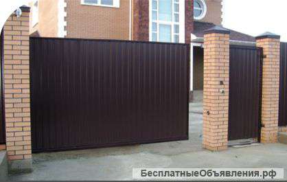 Откатные сварные ворота