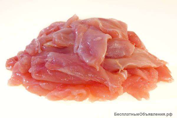 Продукция из мяса птицы для переработки: куриный фарш, филе бедра и голени, филе грудки, кожа