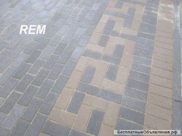 Укладка тротуарной плитки, заливка бетона