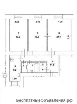 3-комнатную квартиру на Профсоюзной, 20-9
