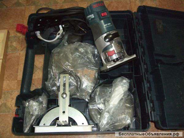 Фрезер BOSCH GKF 600 Professional с оснасткой + набор фрез