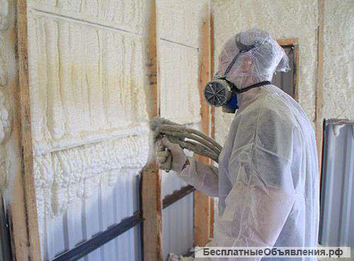 Напыляемая тепло и гидро изоляция пенополиуретаном