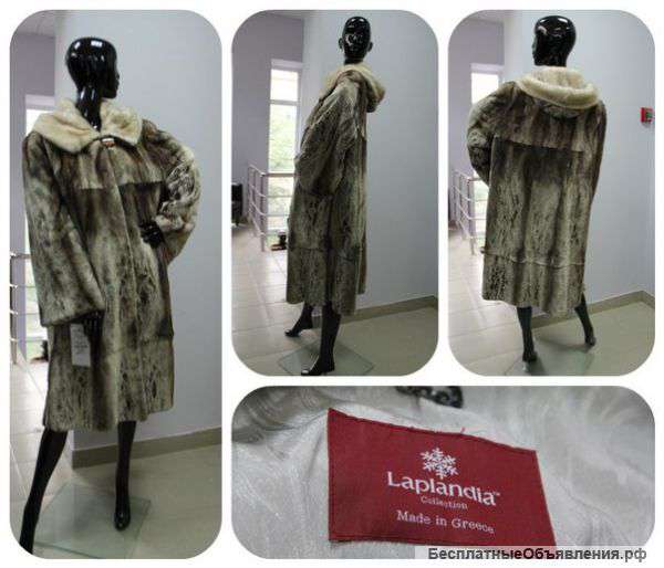 Шуба из меха норки с капюшоном ат 3489